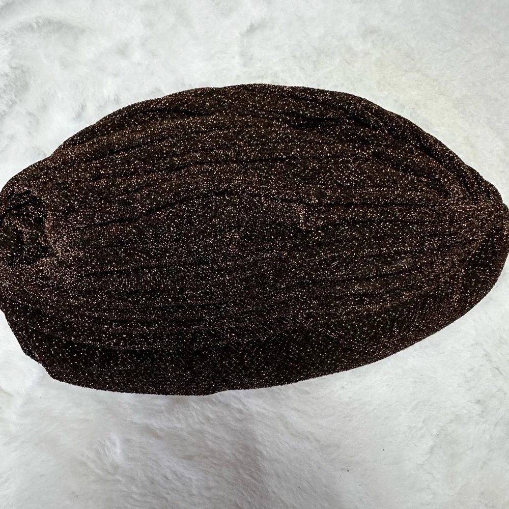 Brown Glittery Turban Headband